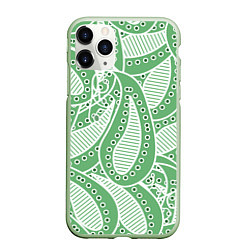 Чехол iPhone 11 Pro матовый Абстракция восточный огурец