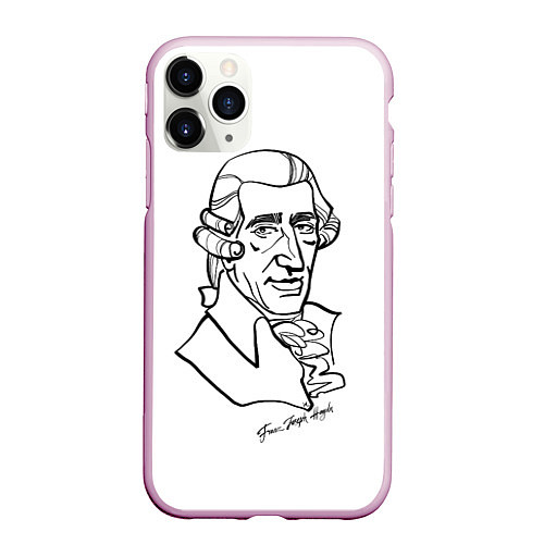 Чехол iPhone 11 Pro матовый Композитор Йозеф Гайдн / 3D-Розовый – фото 1