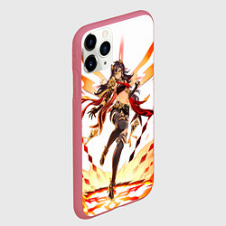 Чехол iPhone 11 Pro матовый Дэхья Геншин импакт, цвет: 3D-малиновый — фото 2