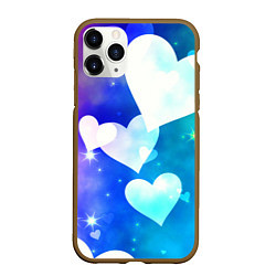 Чехол iPhone 11 Pro матовый Dreamy Hearts Multicolor