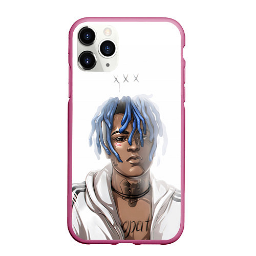 Чехол iPhone 11 Pro матовый XXXTentacion - art / 3D-Малиновый – фото 1