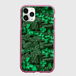 Чехол iPhone 11 Pro матовый Текстура листвы