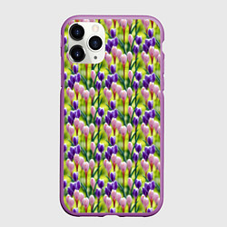 Чехол iPhone 11 Pro матовый Весенние крокусы