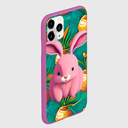 Чехол iPhone 11 Pro матовый Pink rabbit, цвет: 3D-фиолетовый — фото 2