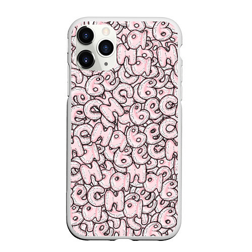 Чехол iPhone 11 Pro матовый Буквы: весна / 3D-Белый – фото 1