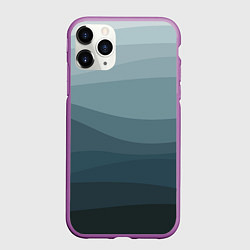 Чехол iPhone 11 Pro матовый Бирюзовые волны