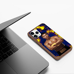 Чехол iPhone 11 Pro матовый Головкин, цвет: 3D-коричневый — фото 2
