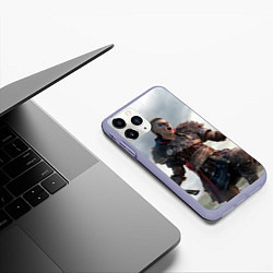 Чехол iPhone 11 Pro матовый Assassins Creed Эйвор, цвет: 3D-светло-сиреневый — фото 2