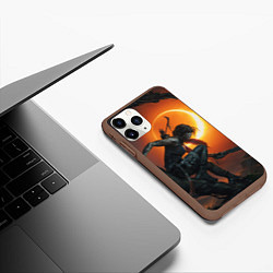 Чехол iPhone 11 Pro матовый Lara Croft, цвет: 3D-коричневый — фото 2