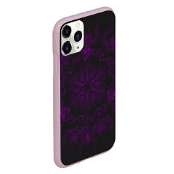 Чехол iPhone 11 Pro матовый Фиолетовый узор, цвет: 3D-розовый — фото 2