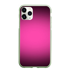 Чехол iPhone 11 Pro матовый Кислотный розовый с градиентом, цвет: 3D-салатовый