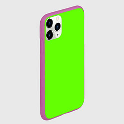 Чехол iPhone 11 Pro матовый Кислотный зеленый, цвет: 3D-фиолетовый — фото 2