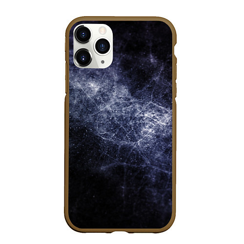 Чехол iPhone 11 Pro матовый Замерзающая галактика / 3D-Коричневый – фото 1