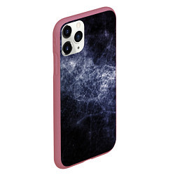 Чехол iPhone 11 Pro матовый Замерзающая галактика, цвет: 3D-малиновый — фото 2