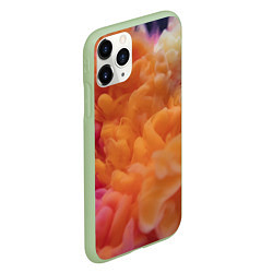 Чехол iPhone 11 Pro матовый Разноцветный дым сгустки, цвет: 3D-салатовый — фото 2