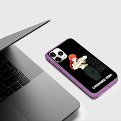 Чехол iPhone 11 Pro матовый Макима из аниме Человек бензопила, цвет: 3D-фиолетовый — фото 2