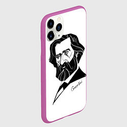 Чехол iPhone 11 Pro матовый Giuseppe Verdi, цвет: 3D-фиолетовый — фото 2