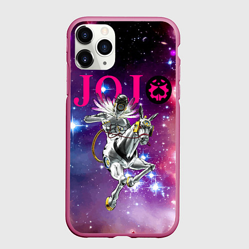 Чехол iPhone 11 Pro матовый Made in heaven - stand of Enrico Pucci - Jojo / 3D-Малиновый – фото 1