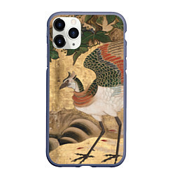 Чехол iPhone 11 Pro матовый Сказочная птица, цвет: 3D-серый