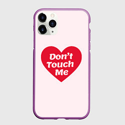 Чехол iPhone 11 Pro матовый Dont touch me, цвет: 3D-фиолетовый