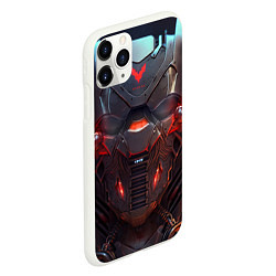 Чехол iPhone 11 Pro матовый Панцирь киборга, цвет: 3D-белый — фото 2