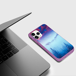 Чехол iPhone 11 Pro матовый Horizon landscape, цвет: 3D-фиолетовый — фото 2