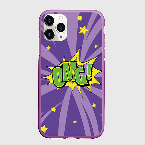 Чехол iPhone 11 Pro матовый Omg / 3D-Фиолетовый – фото 1