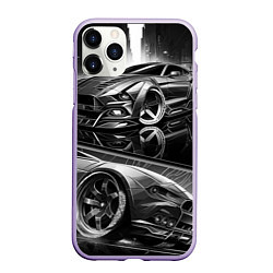 Чехол iPhone 11 Pro матовый Мустанг night knight