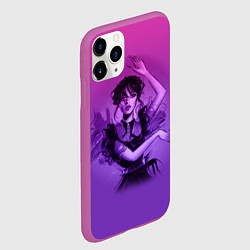 Чехол iPhone 11 Pro матовый Стильная wednesday, цвет: 3D-фиолетовый — фото 2