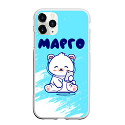 Чехол iPhone 11 Pro матовый Марго белый мишка, цвет: 3D-белый