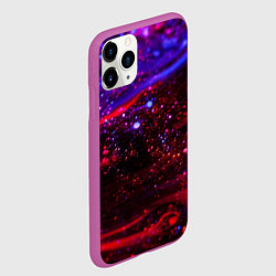 Чехол iPhone 11 Pro матовый Квантовое пространство от Midjourney, цвет: 3D-фиолетовый — фото 2