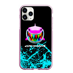Чехол iPhone 11 Pro матовый 6Ix9ine голубые брызги, цвет: 3D-розовый