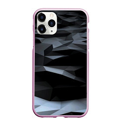 Чехол iPhone 11 Pro матовый Хромированные осколки броня, цвет: 3D-розовый