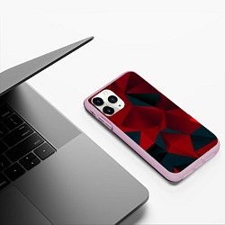 Чехол iPhone 11 Pro матовый Битва кубов красный и черный, цвет: 3D-розовый — фото 2