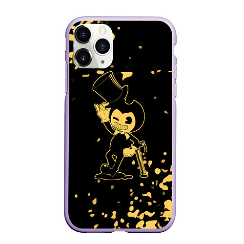 Чехол iPhone 11 Pro матовый Bendy and the ink machine Чернильная машина бенди / 3D-Светло-сиреневый – фото 1