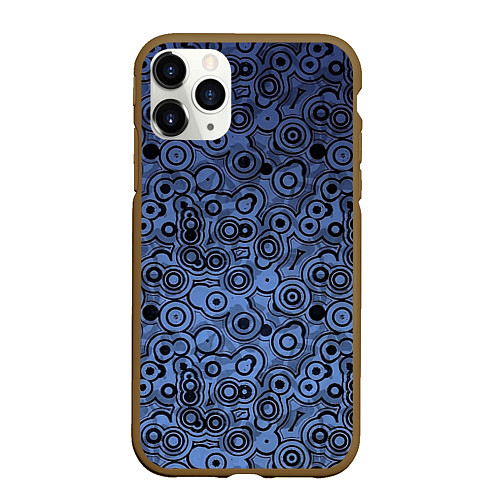 Чехол iPhone 11 Pro матовый Векторный камуфляж / 3D-Коричневый – фото 1