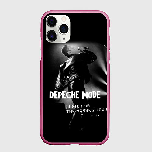 Чехол iPhone 11 Pro матовый Depeche Mode - Music for the Masses tour / 3D-Малиновый – фото 1