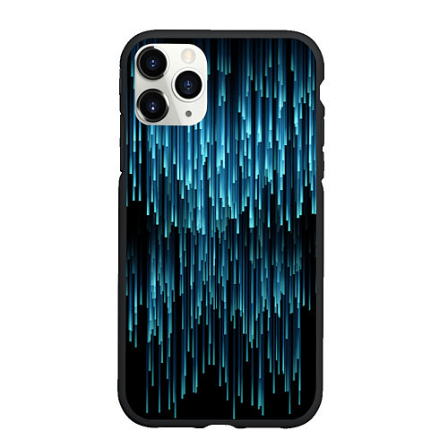 Чехол iPhone 11 Pro матовый Falling rays / 3D-Черный – фото 1