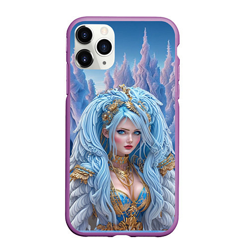 Чехол iPhone 11 Pro матовый Crystal Maiden Dota2 / 3D-Фиолетовый – фото 1