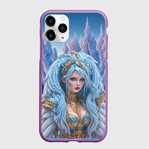 Чехол iPhone 11 Pro матовый Crystal Maiden Dota2 / 3D-Фиолетовый – фото 1