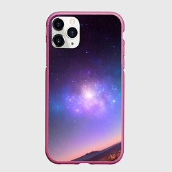 Чехол iPhone 11 Pro матовый Вселенная-арт, цвет: 3D-малиновый