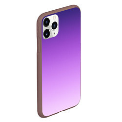Чехол iPhone 11 Pro матовый Фиолетово-сиреневый градиент, цвет: 3D-коричневый — фото 2