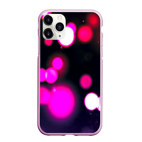 Чехол iPhone 11 Pro матовый Розовые блики света / 3D-Розовый – фото 1