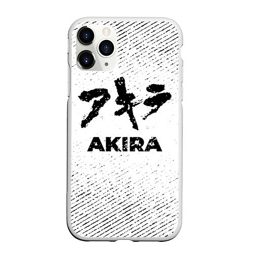 Чехол iPhone 11 Pro матовый Akira с потертостями на светлом фоне / 3D-Белый – фото 1