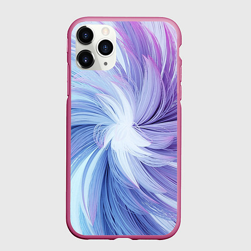 Чехол iPhone 11 Pro матовый Вихрь красок / 3D-Малиновый – фото 1