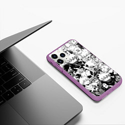 Чехол iPhone 11 Pro матовый Кацуки Бакуго - Моя геройская академия, цвет: 3D-фиолетовый — фото 2