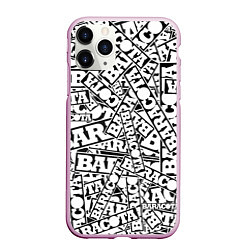 Чехол iPhone 11 Pro матовый Baracota Stickers, цвет: 3D-розовый