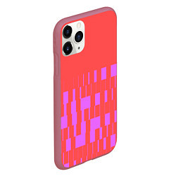 Чехол iPhone 11 Pro матовый Паттерн в стиле модерн розовый, цвет: 3D-малиновый — фото 2