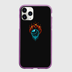 Чехол iPhone 11 Pro матовый Капля огня
