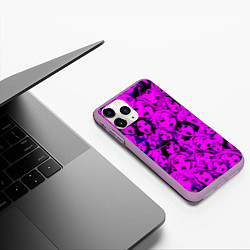 Чехол iPhone 11 Pro матовый Ahegao: Фиолетовый, цвет: 3D-сиреневый — фото 2